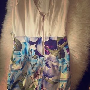 Tropical midi dress